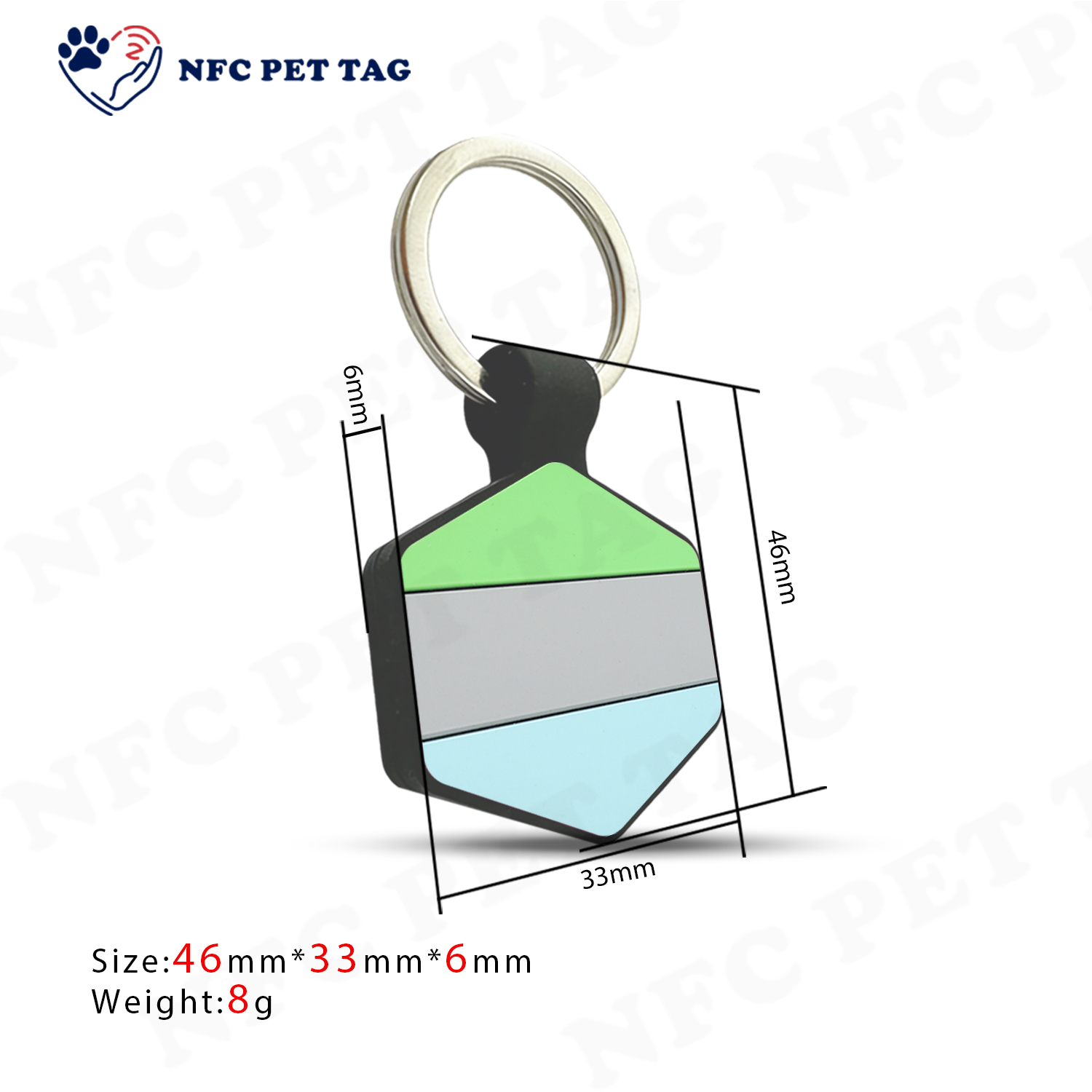 OEM ODM Custom Software with QR Code Silicone Dog Tag