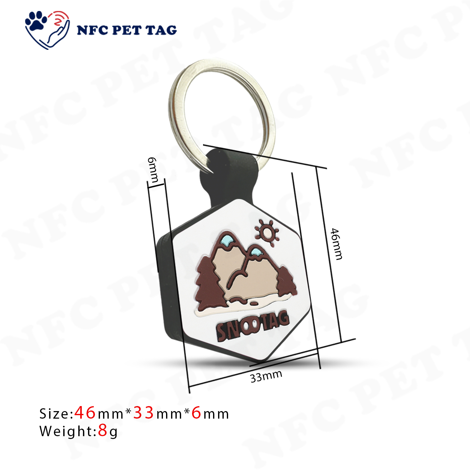 RFID Online Profile Anti-Scratch Pet QR Code Pet ID Tag