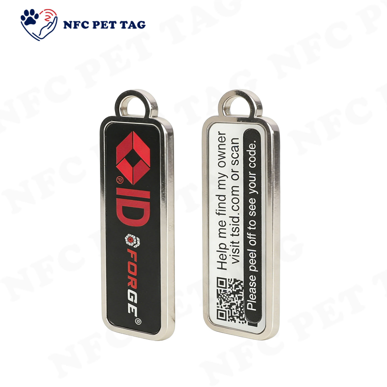 Bulk Custom Shape & Color NFC QR Metal Pet Boutique Identification Tag
