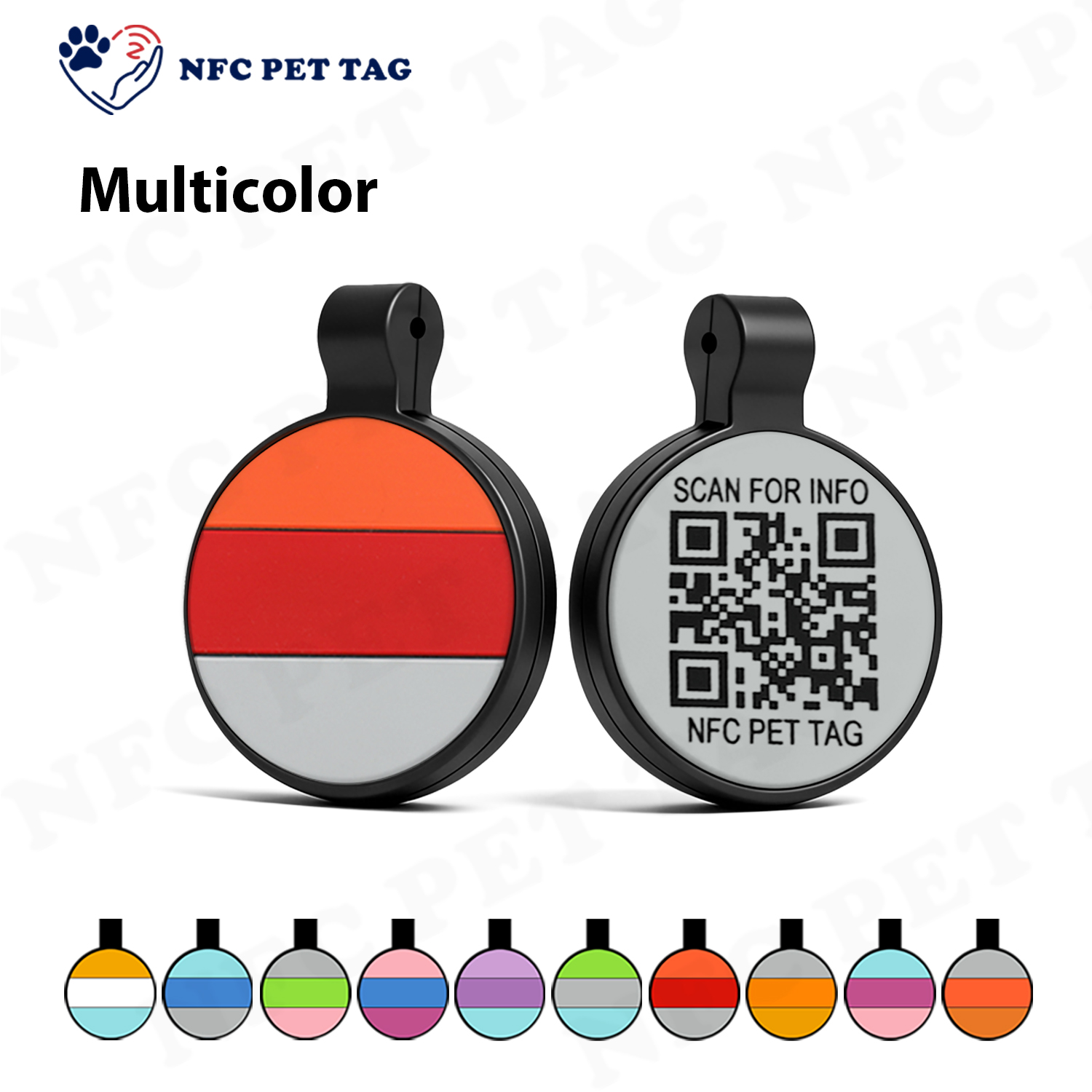 Durable NTAG213 NFC RFID Silicone Pet Tag For Pet Identification