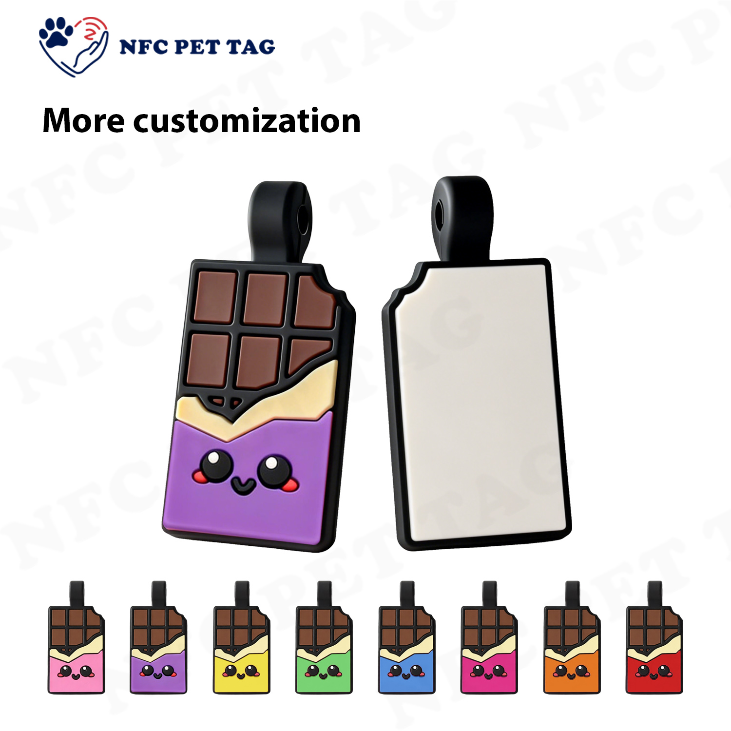 Industrial-Grade Silicone NFC Pet Tag Fade & Water Resistant Qr Code Pet ID Tag