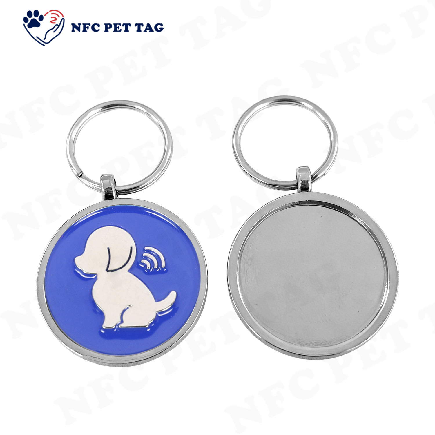 Training Dog Traction Rope Compatible Colored Epoxy Metal NFC Pet Tag