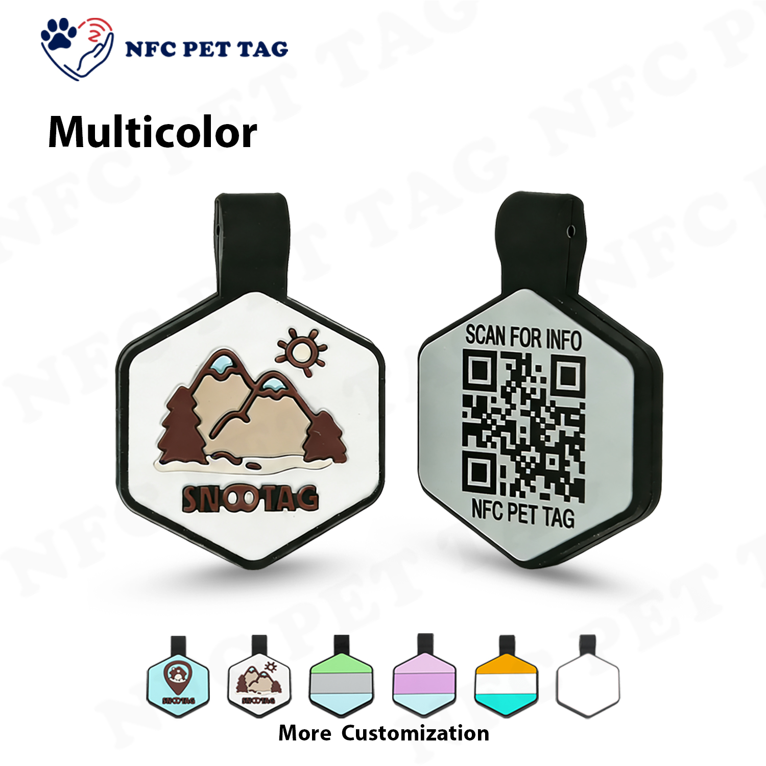 RFID Online Profile Anti-Scratch Pet QR Code Pet ID Tag
