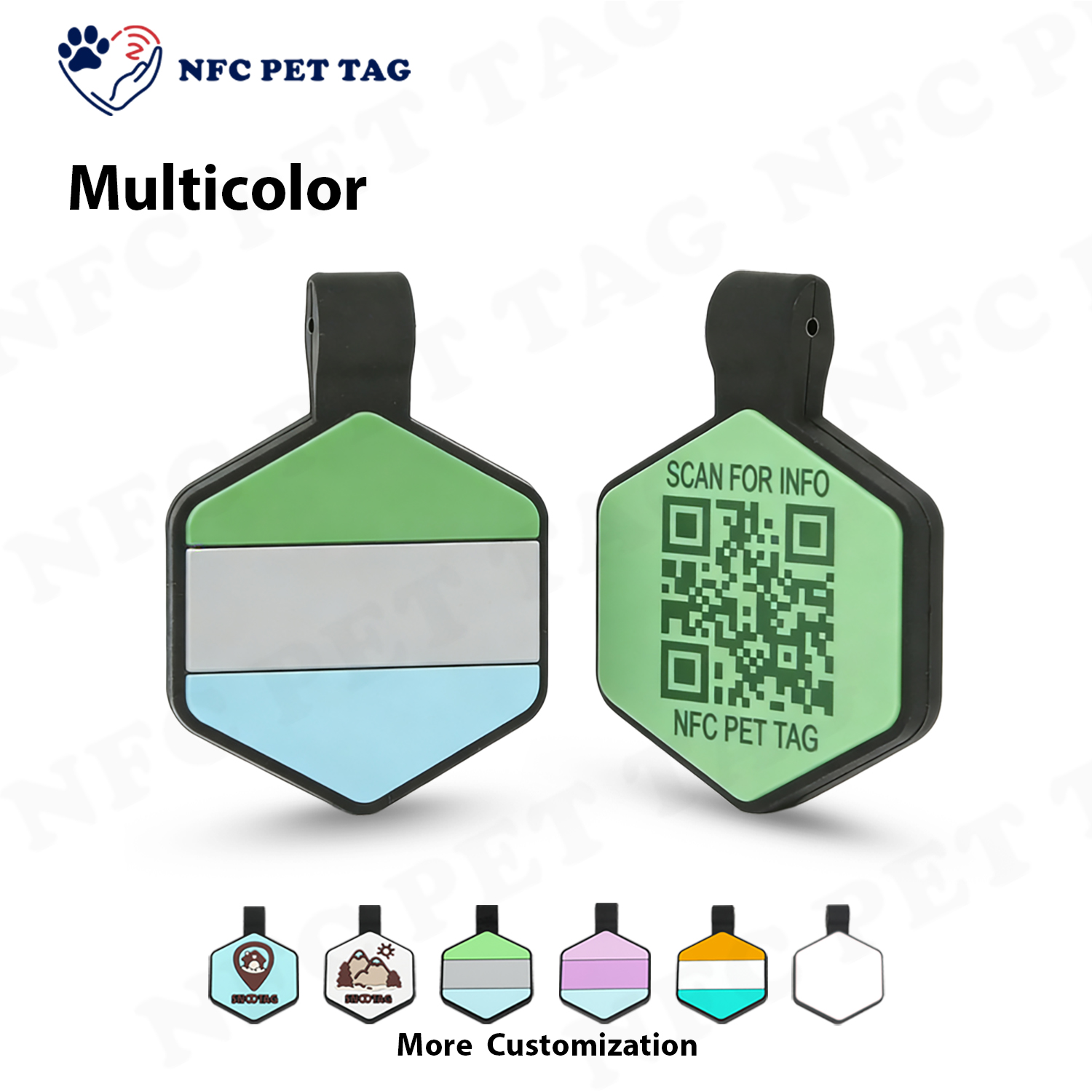 OEM ODM Custom Software with QR Code Silicone Dog Tag