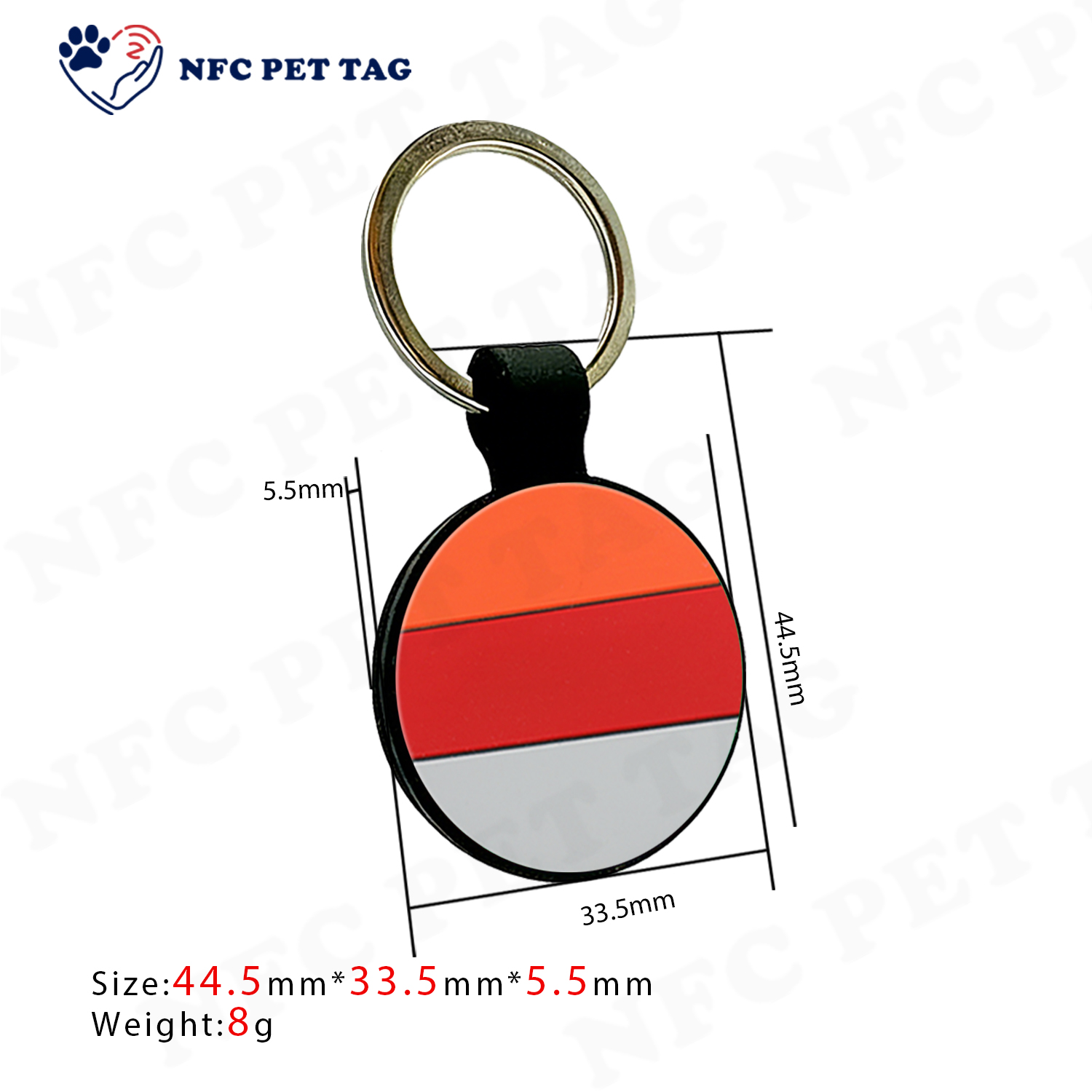 Durable NTAG213 NFC RFID Silicone Pet Tag For Pet Identification