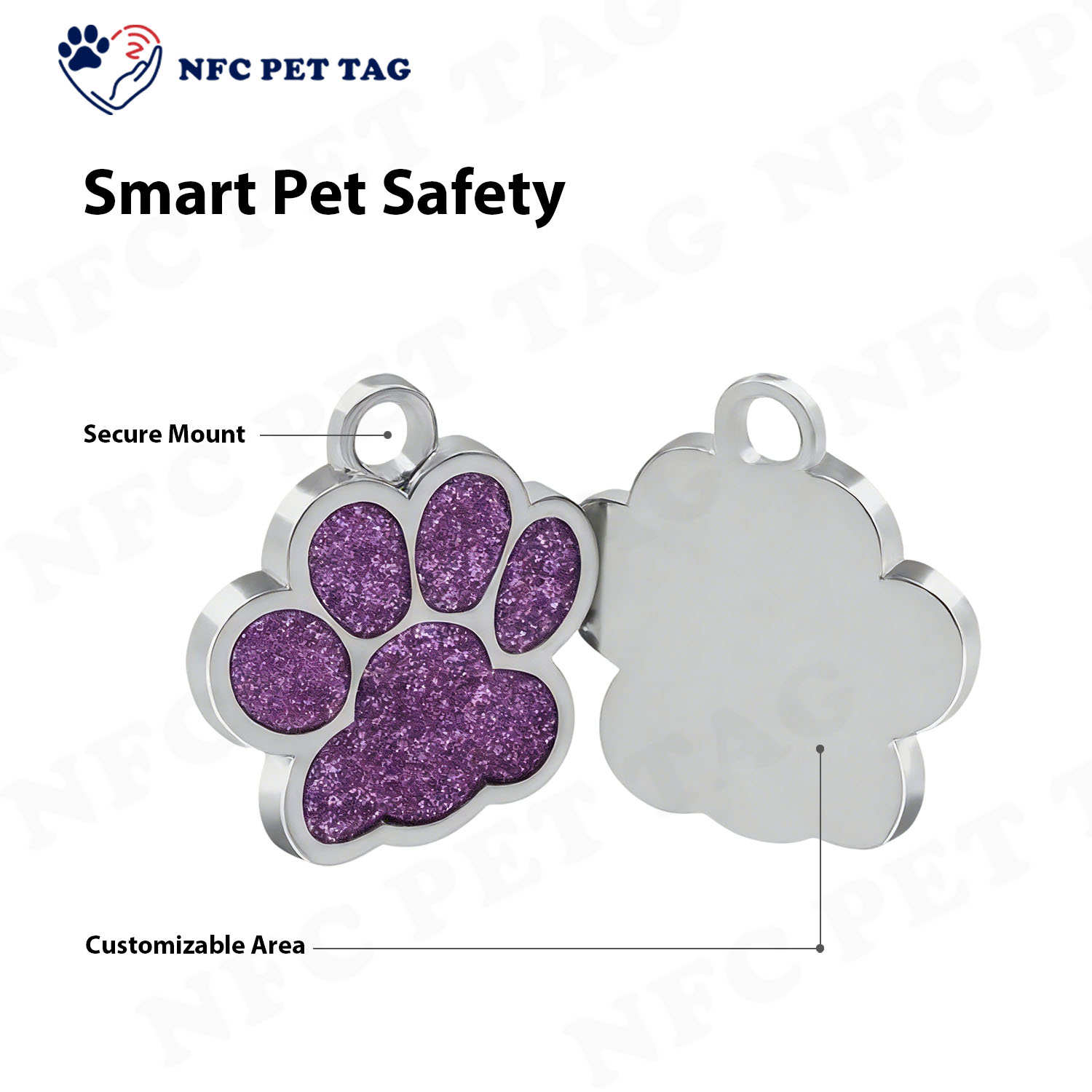 Wholesale Cat Paw Shape Sublimation Aluminum Pet Id Name Tag