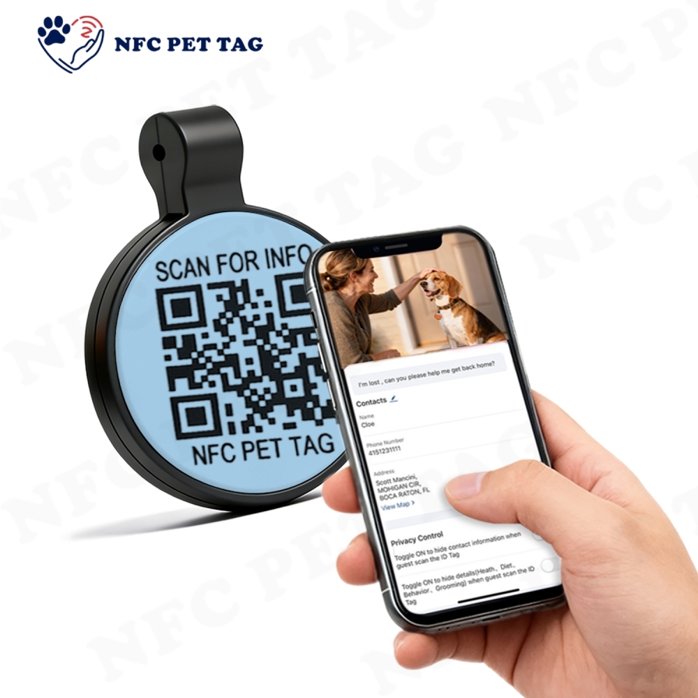 Manufacturer Custom NFC Personalized Silicone Pet ID Tag