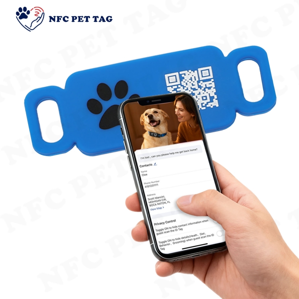 Durable PET ID Tag Waterprooft Silicone Soft Dog ID Tag