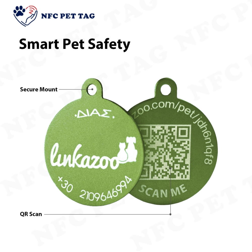 Wholesale Waterproof QR Pet Tag Chemical-Resistant Metal Pet ID Tag