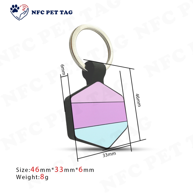 Personalized NFC Pet ID Tags with High Quality Silicone Dog Name Tag