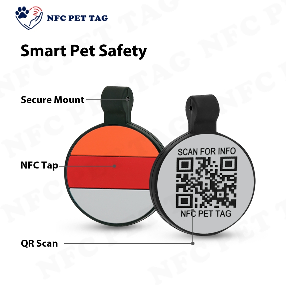 Durable NTAG213 NFC RFID Silicone Pet Tag For Pet Identification