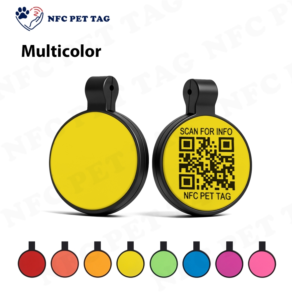 Digital Pet Profile NTAG213 NFC Silicone Pet ID Tag