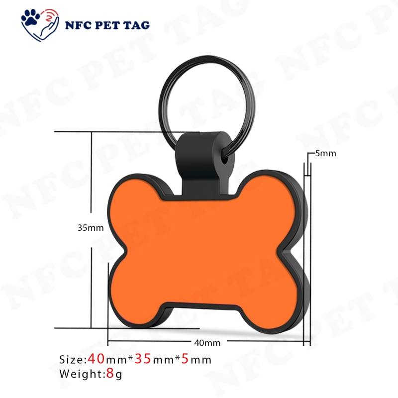 OEM/ODM Supported Custom Software Integrated QR Code Silicone Pet Tag