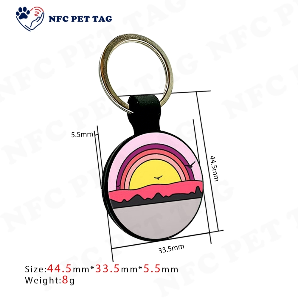 Cartoon-Style NFC Pet Tag Custom QR Code Designs for Adorable Pet Accessories
