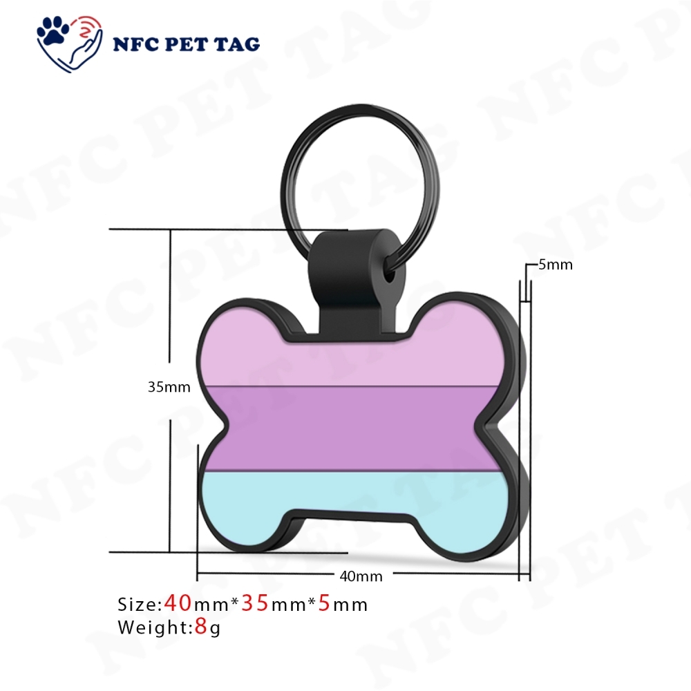 Custom QR Code Dog Name Tag Necklace RFID Tag