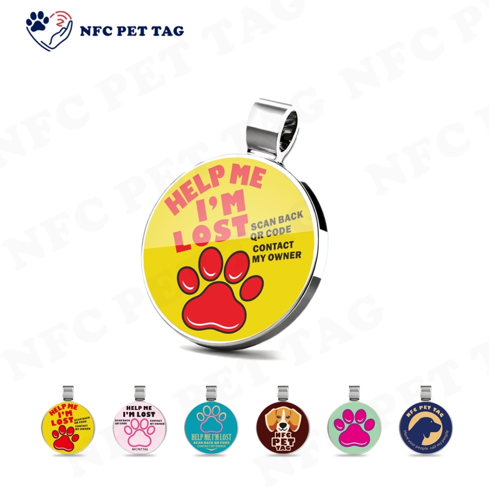 Durable Epoxy-Coated Metal NFC Zinc Alloy Pet Identification Tag