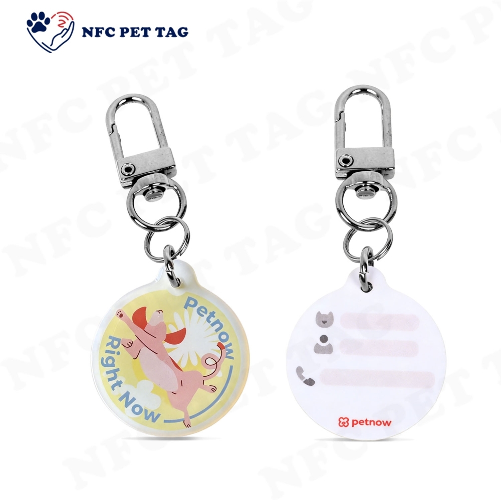 Personalized Medical Alert Engraved RFID Pet Tag for Outdoor Pets Durable Epoxy Pet ID Tag