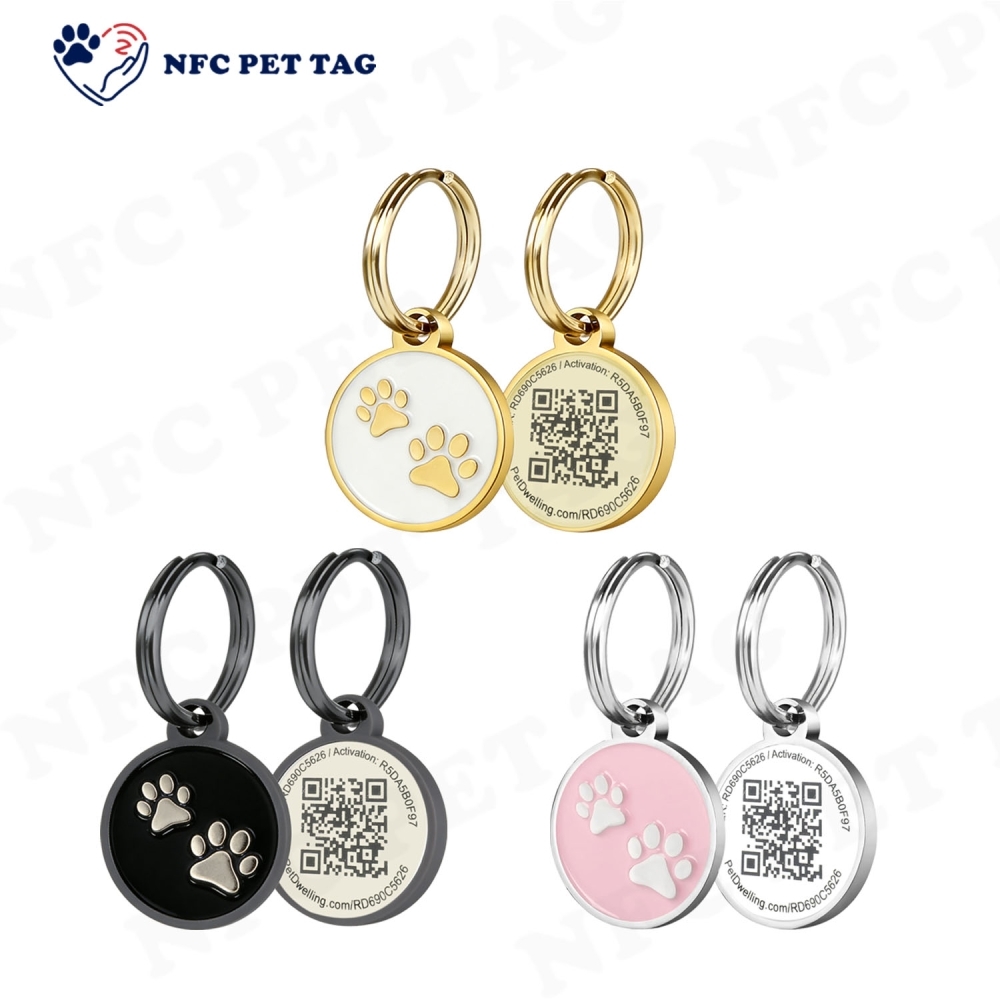Silent Corrosion-Resistant NFC Dual-Function Metal Pet Tag