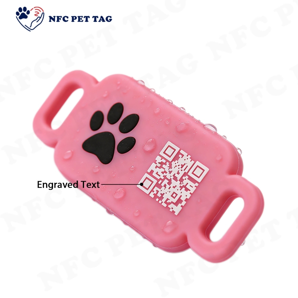 Customized Puppy Mini QR Pet Tag Wear-resistant Barcode NFC Dog Tag