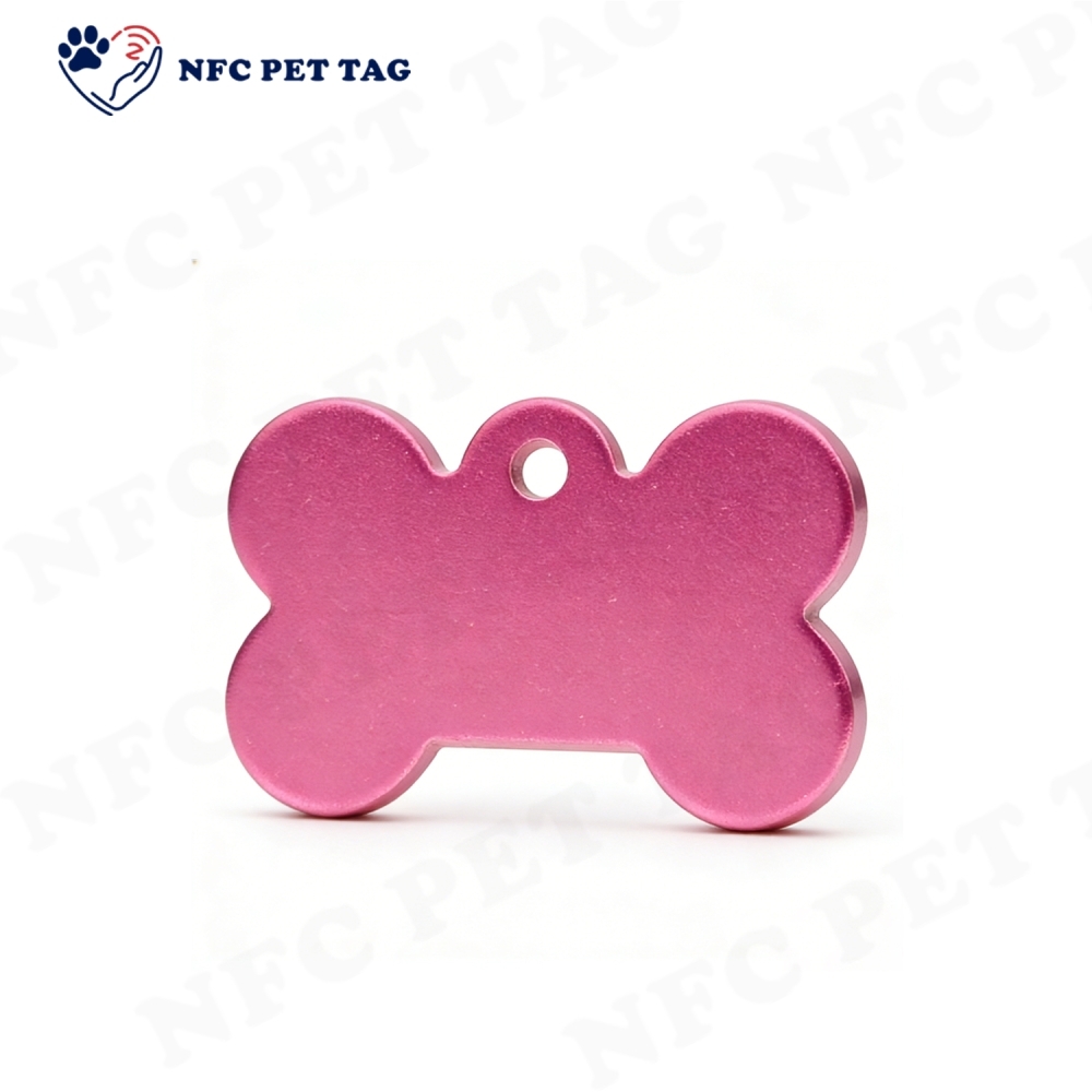 Niedliche, knochenförmige Haustiermarke aus Metall – robuster NFC-Haustier-Anwesenheitsanhänger