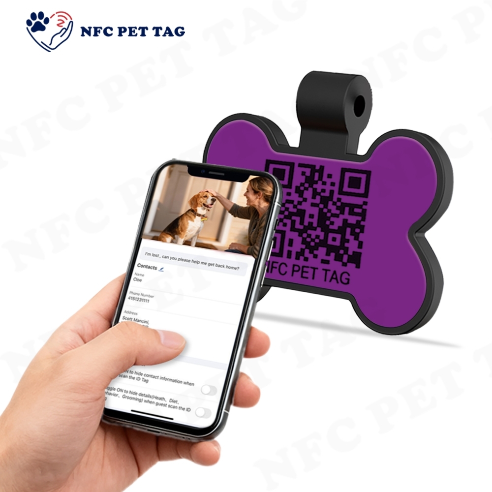 NFC Tag for Pet Safety Outdoor Waterproof NFC PET Tag
