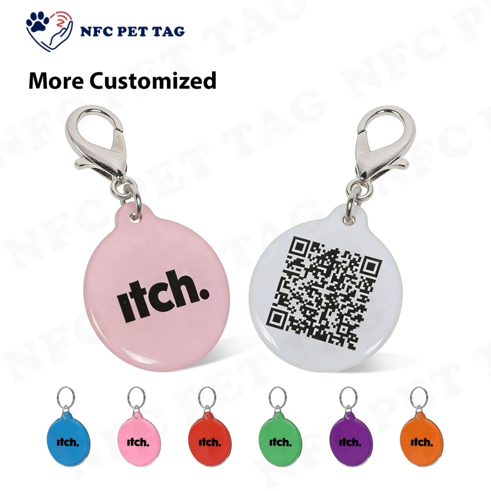 Heavy-Duty Medical Alert Engraved Pet Tag for Secure Pet Tracking Durable RFID Epoxy Pet ID Tag