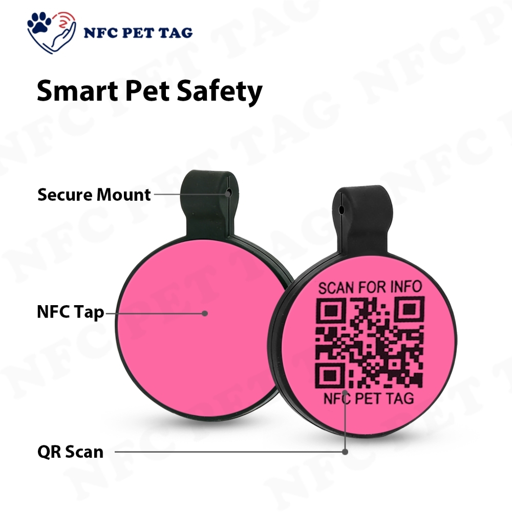 Customized LOGO and QR Code RFID Pet Tag for Dog and Cat