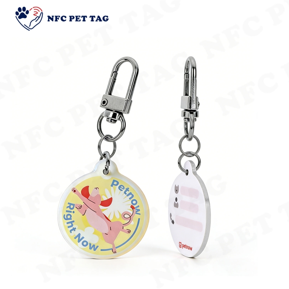 Personalized Medical Alert Engraved RFID Pet Tag for Outdoor Pets Durable Epoxy Pet ID Tag