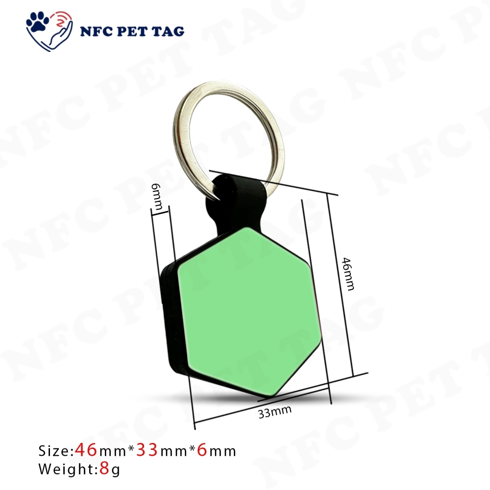 Quick-Scan 13.56MHz NTAG213 Silicone Pet Keychain Pet ID Tag