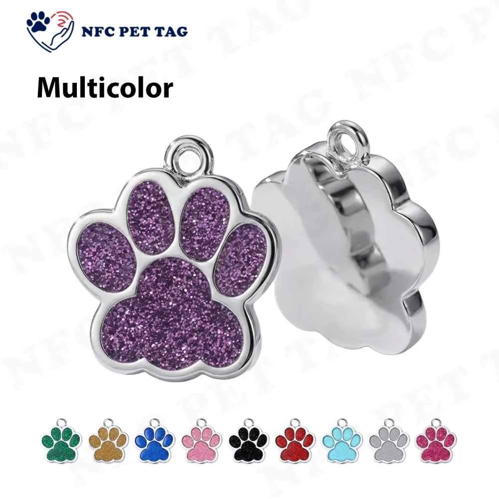 Wholesale Cat Paw Shape Sublimation Aluminum Pet Id Name Tag