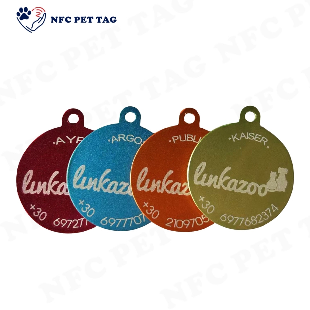 Wholesale Chemical-Resistant Metal Pet Tag Waterproof QR Pet ID Tag
