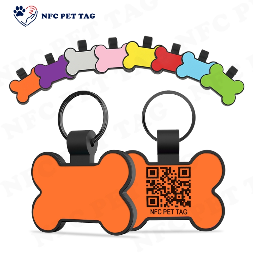 OEM/ODM Supported Custom Software Integrated QR Code Silicone Pet Tag