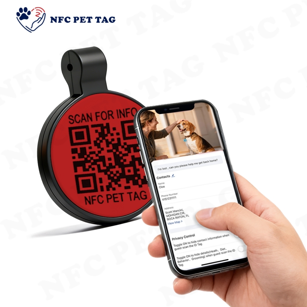 RFID NFC Finds Pet Dog Animal Tag Engraving Anti Lost Tags