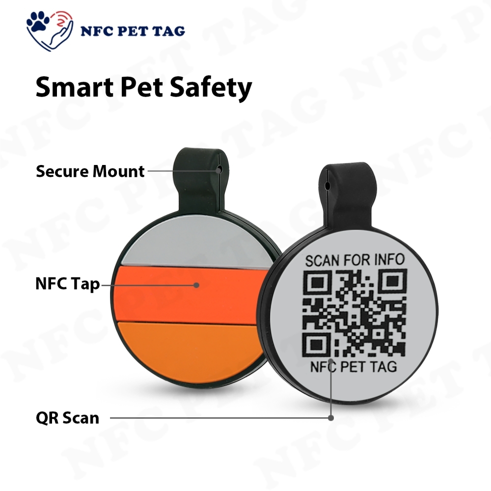 NFC Silicone Pet Tag Perfect Fit for Dog Collars & Automatic Leashes