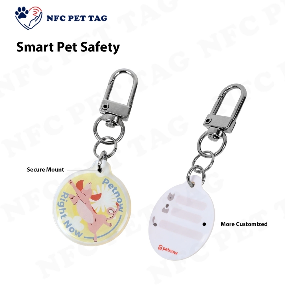 Personalized Medical Alert Engraved RFID Pet Tag for Outdoor Pets Durable Epoxy Pet ID Tag