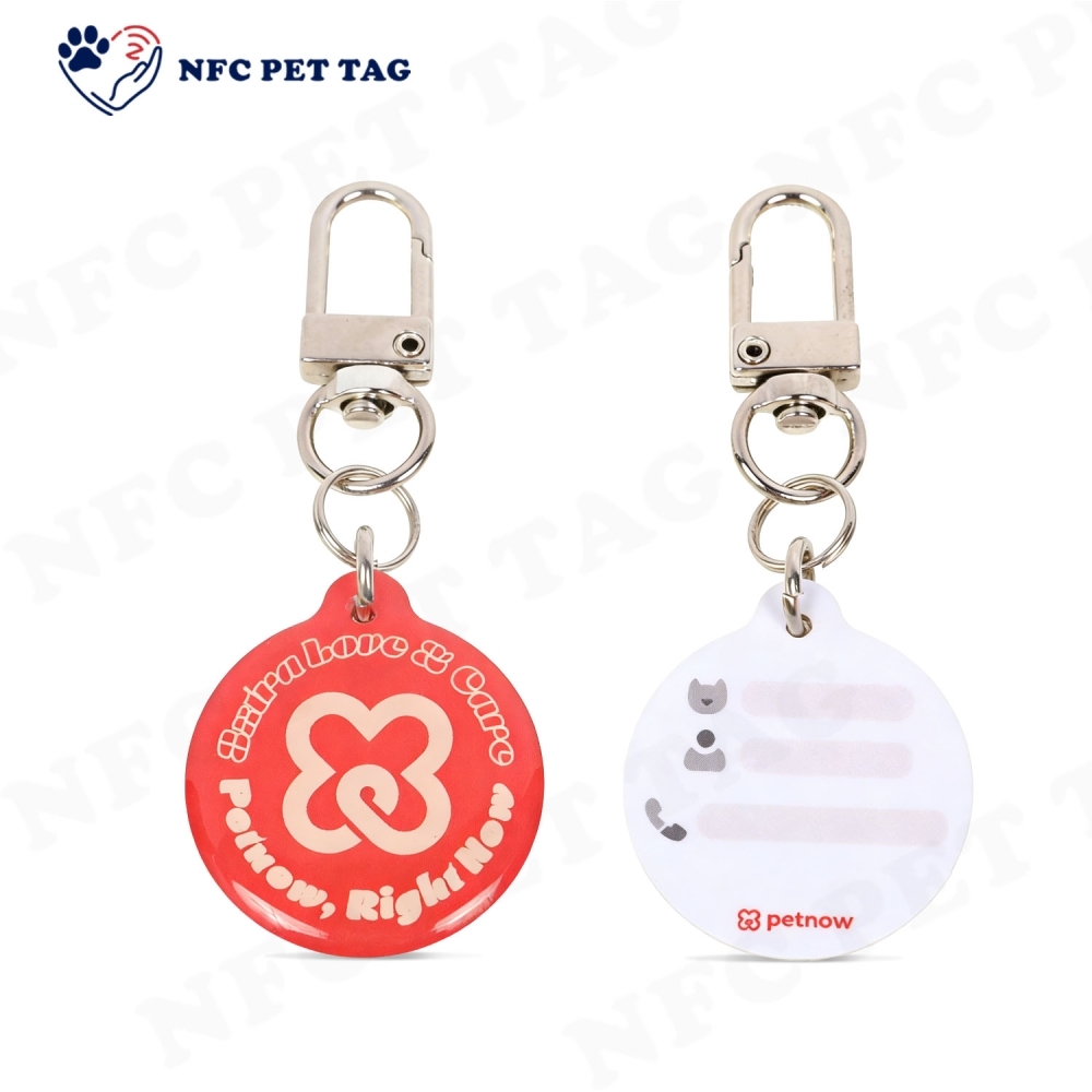 Scratch-Resistant Medical Alert Pet Safety Tag with RFID Tech Durable Epoxy Pet ID Tag