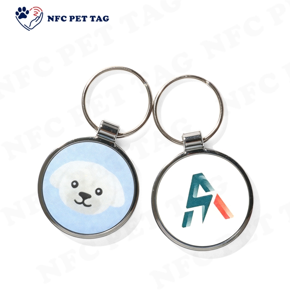 High-Definition Medical Alert Engraved Pet Tag with RFID Chip Durable Epoxy Pet ID Tag