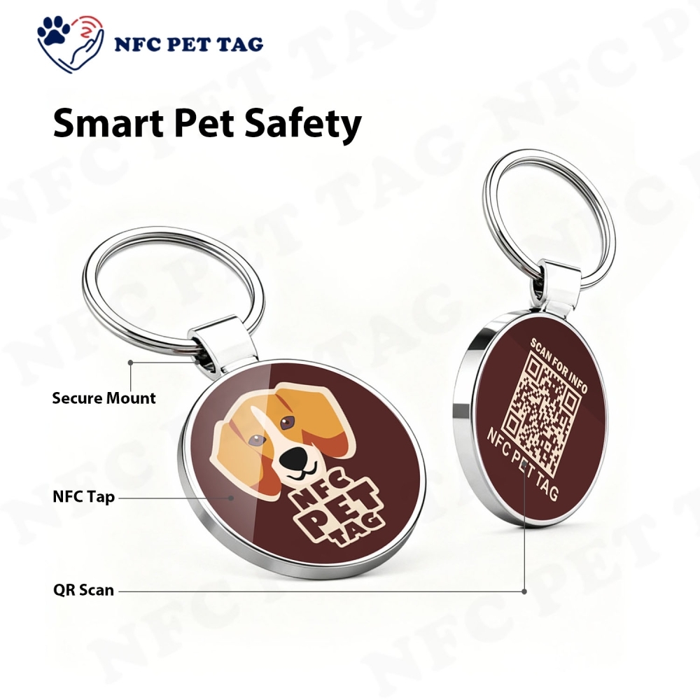 Encrypted NFC Hotel Access Key Card & Durable Metal Pet Collar ID Tag