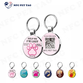Scratch-Resistant Epoxy-Coated Metal NFC Zinc Alloy Pet Identification Tag