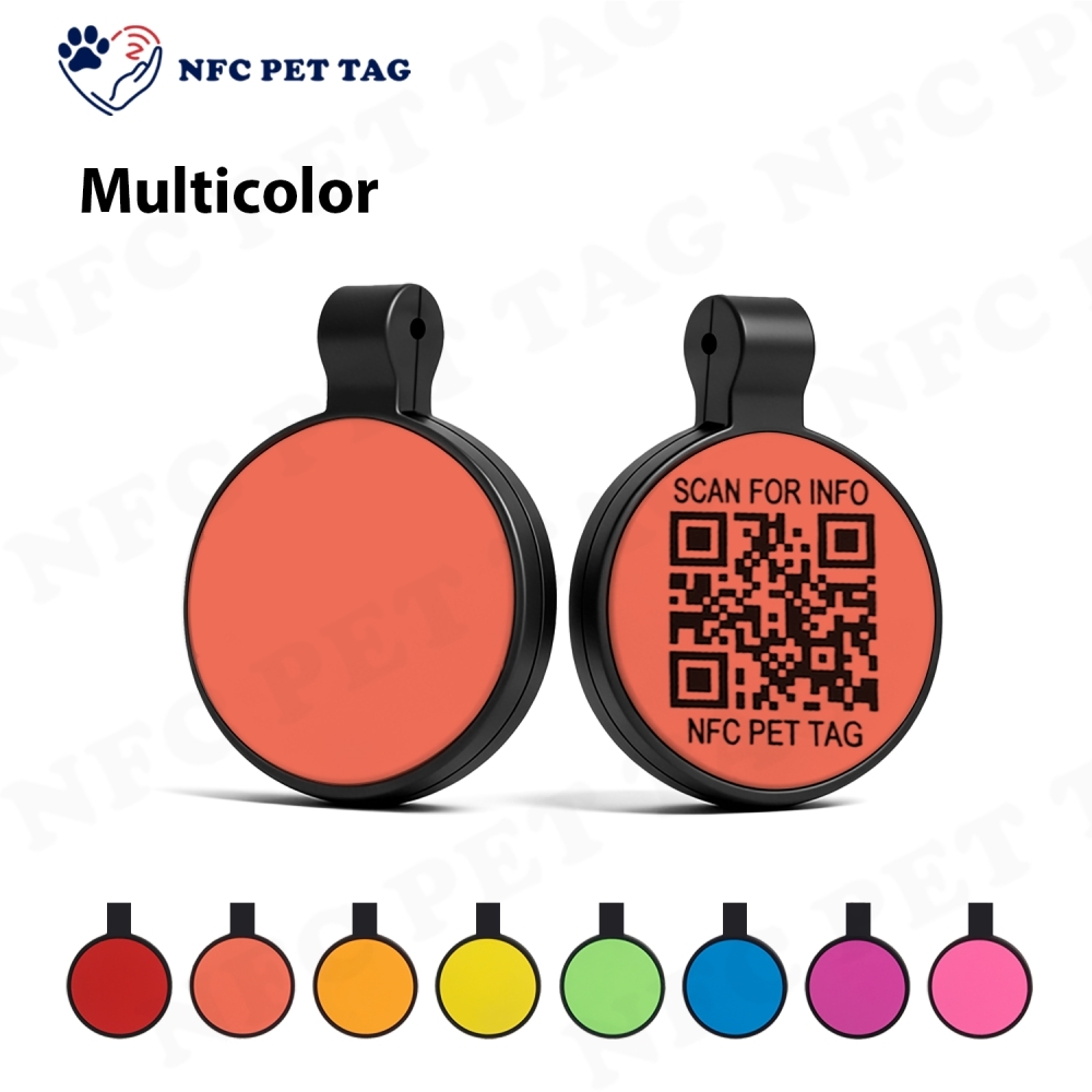 Lightweight Barcode Slicone Pet Tag NFC Pet Name Tag