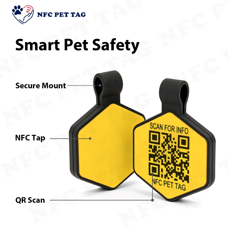 Custom Quick-Scan Engraved Nameplates NFC Pet ID Tag
