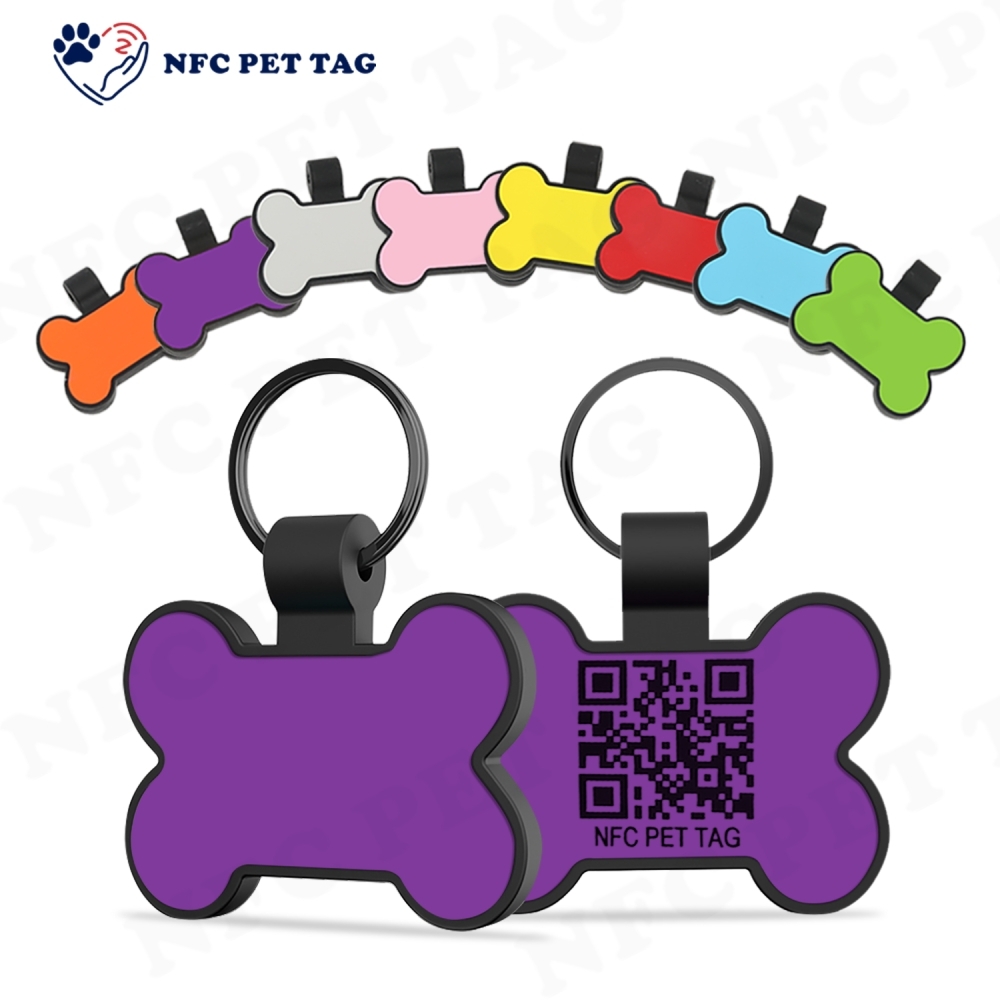 Adorable Animal Design Custom Text Printable Silicone Pet Tag