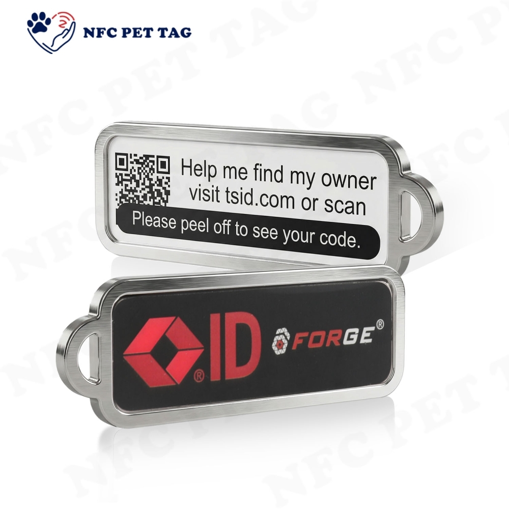 Bulk Custom Shape & Color NFC QR Metal Pet Boutique Identification Tag