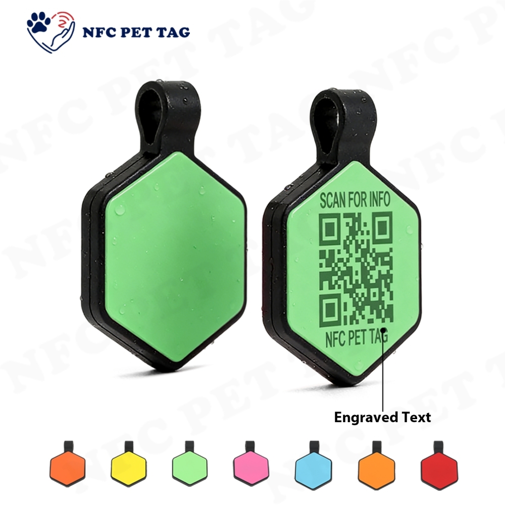 Quick-Scan 13.56MHz NTAG213 Silicone Pet Keychain Pet ID Tag