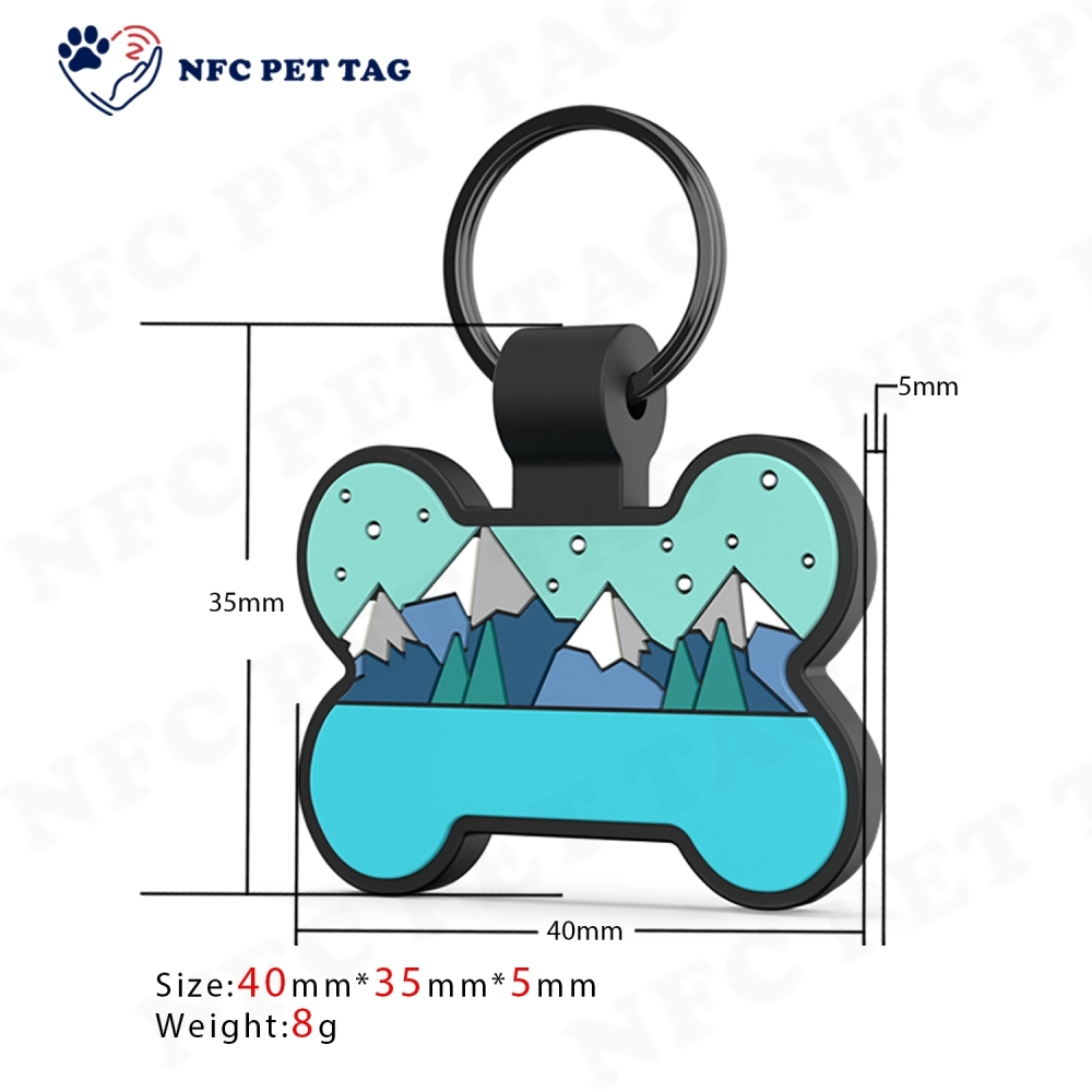 Pet Anti-lost Barcode Tag Animal Collar Tag Custom QR Code Tag