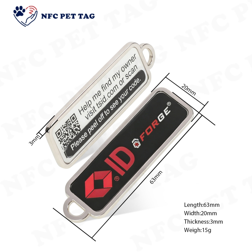 Bulk Custom Shape & Color NFC QR Metal Pet Boutique Identification Tag