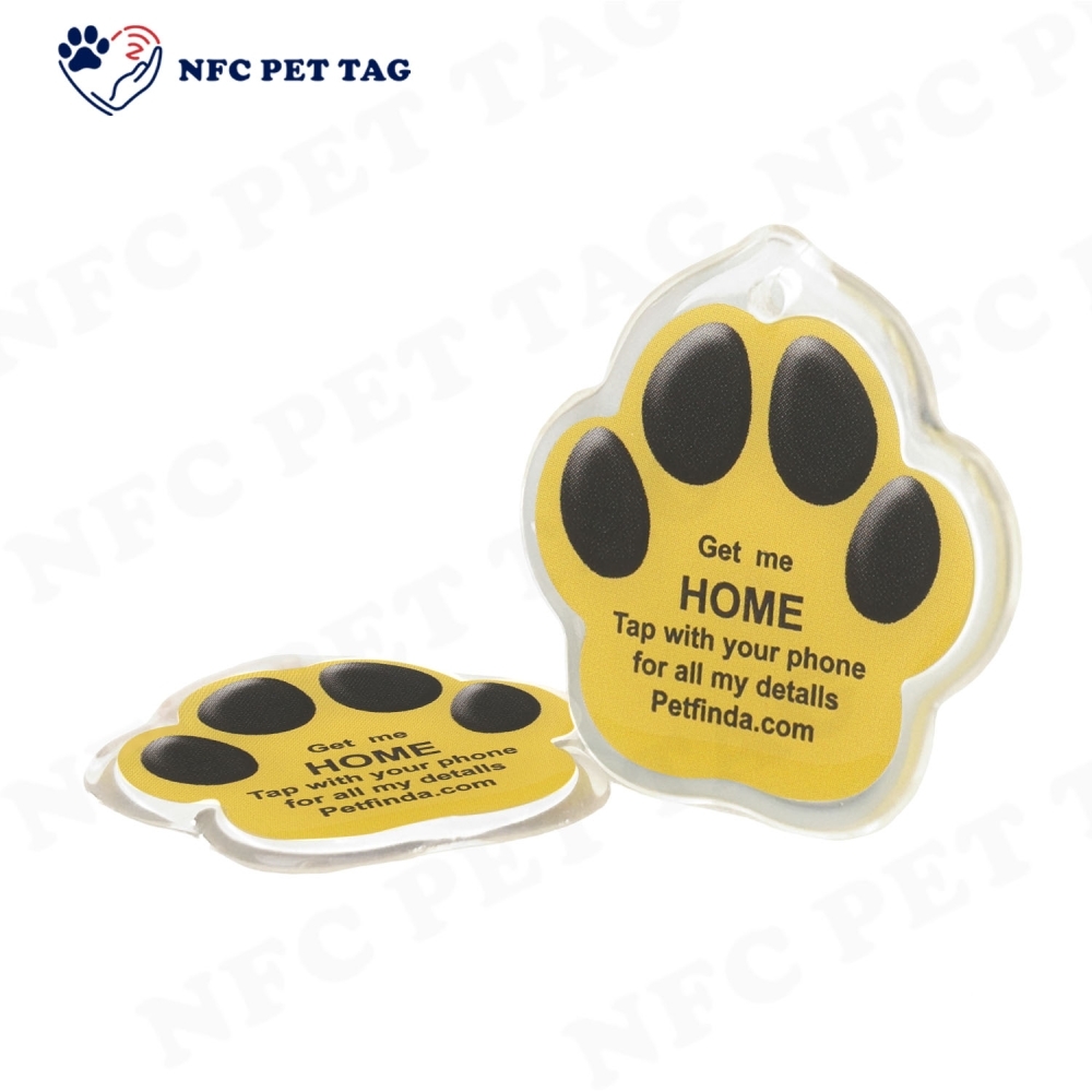 Waterproof Medical Alert Pet Safety Tag with Long-Lasting RFID Durable Epoxy Pet ID Tag