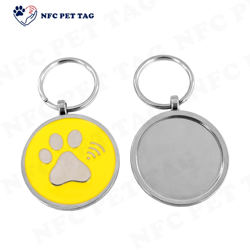 Outdoor Hiking Dog Leash Tag & Cat Harness Tag with Remote Update NFC Pet Tag