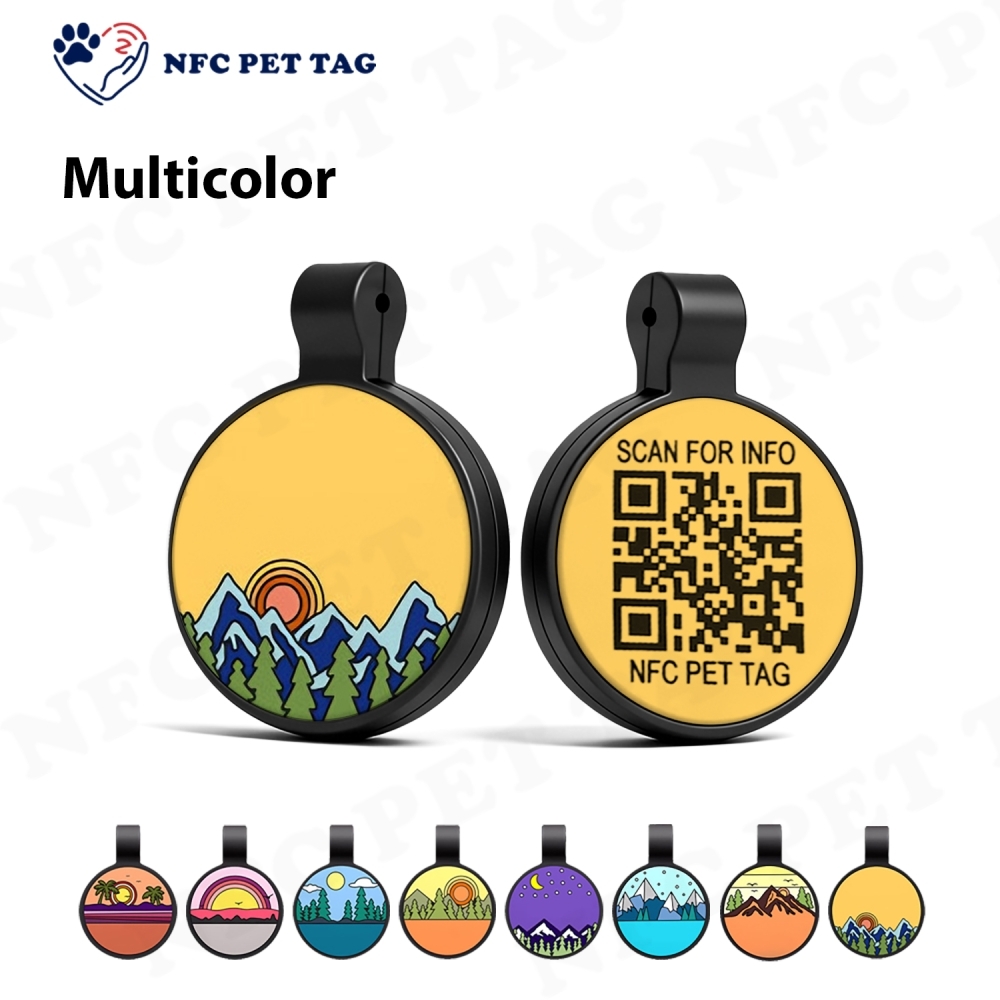 Multi-Tech Anti-Lost Silicone Pet ID Tag RFID NFC QR Code Pet Tag