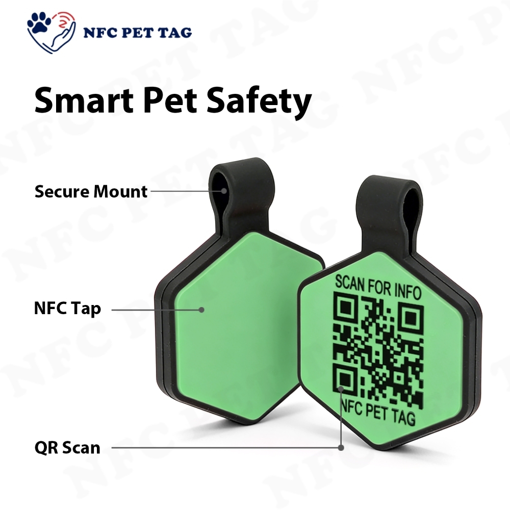 Quick-Scan 13.56MHz NTAG213 Silicone Pet Keychain Pet ID Tag